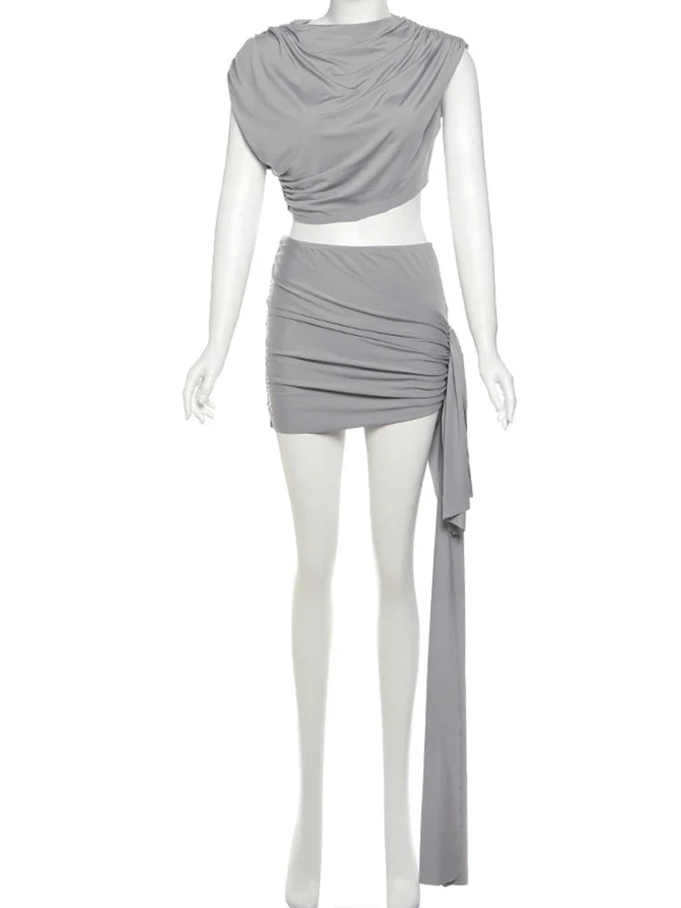 Fallen Like A Stone Skirt Set