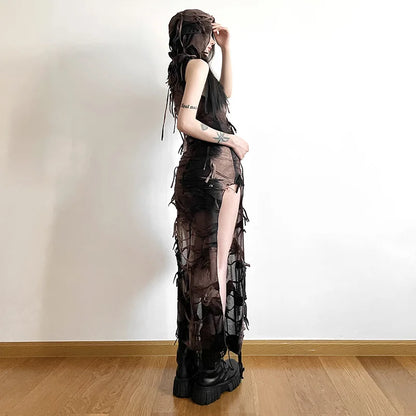 Bloodstream Veil Midi Dress