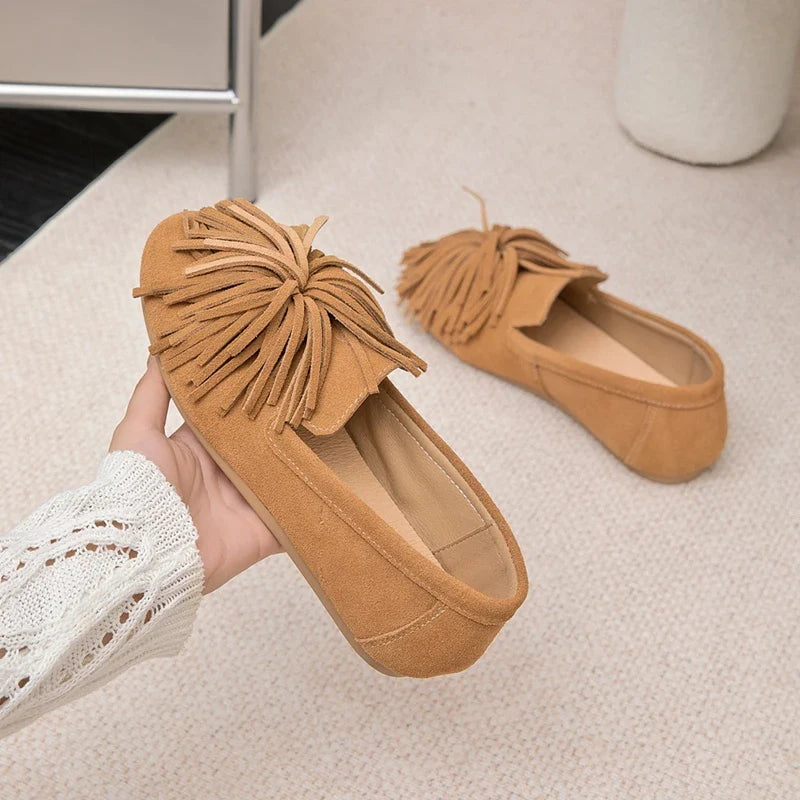 Tassels Round Toe Flat Loafers