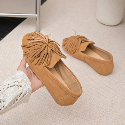 Tassels Round Toe Flat Loafers