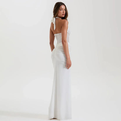 Elegant Backless Curvy Maxi Dress
