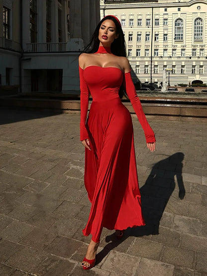 Coffin Rose Maxi Dress
