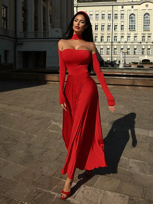 Coffin Rose Maxi Dress
