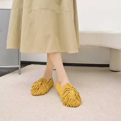 Tassels Round Toe Flat Loafers