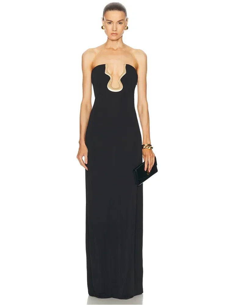 Shadowed Halo Long Dress
