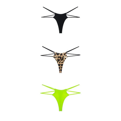 Sexy Double Straps 3Pcs Thongs