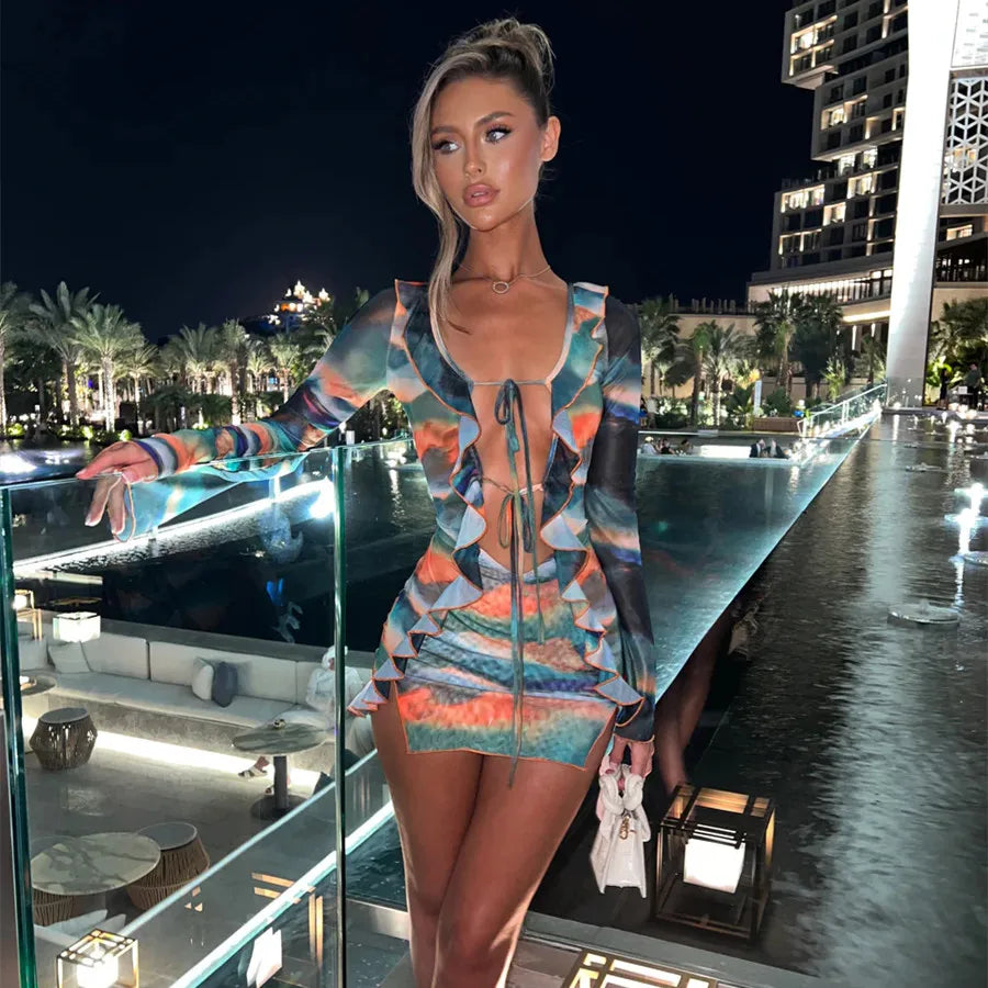 Looking Into Blue Eyes Mini Dress
