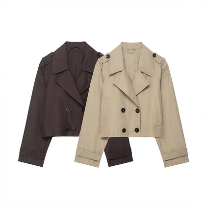 Retro Fold Collar Jacket