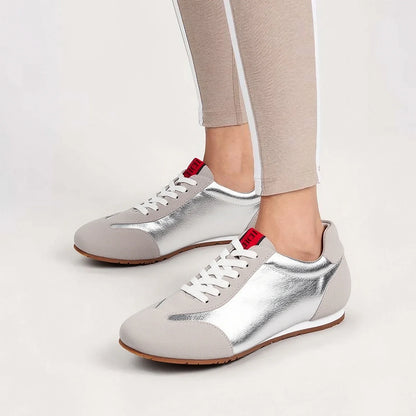 Silver Lace Lightweight Sneakers