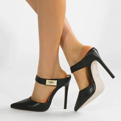 Metal Decoration Strap Pumps Shoes
