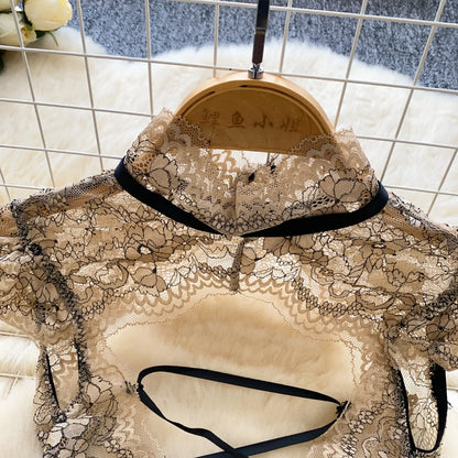 Floral Embroidery Hollow-Out Teddies
