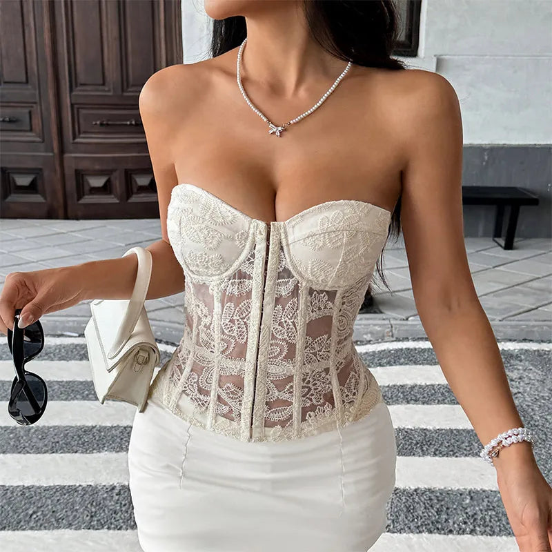 Shadows Wear Lace Bustier