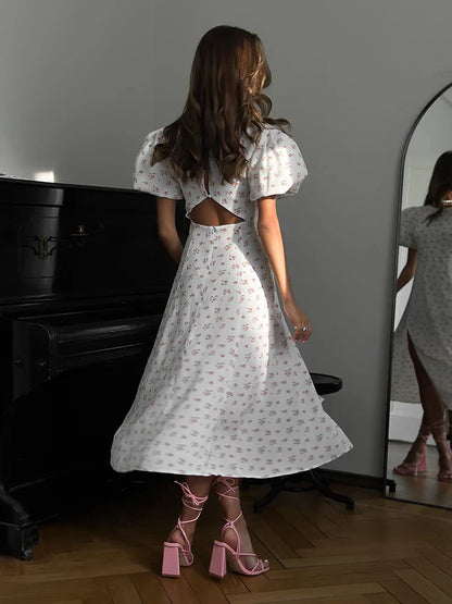 The Soft Divide Midi Dress