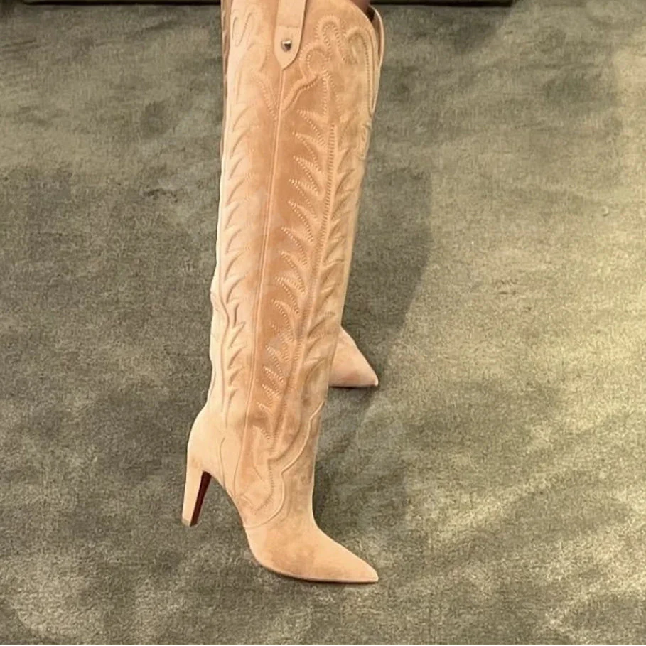 Country Flame Knee-High Boots