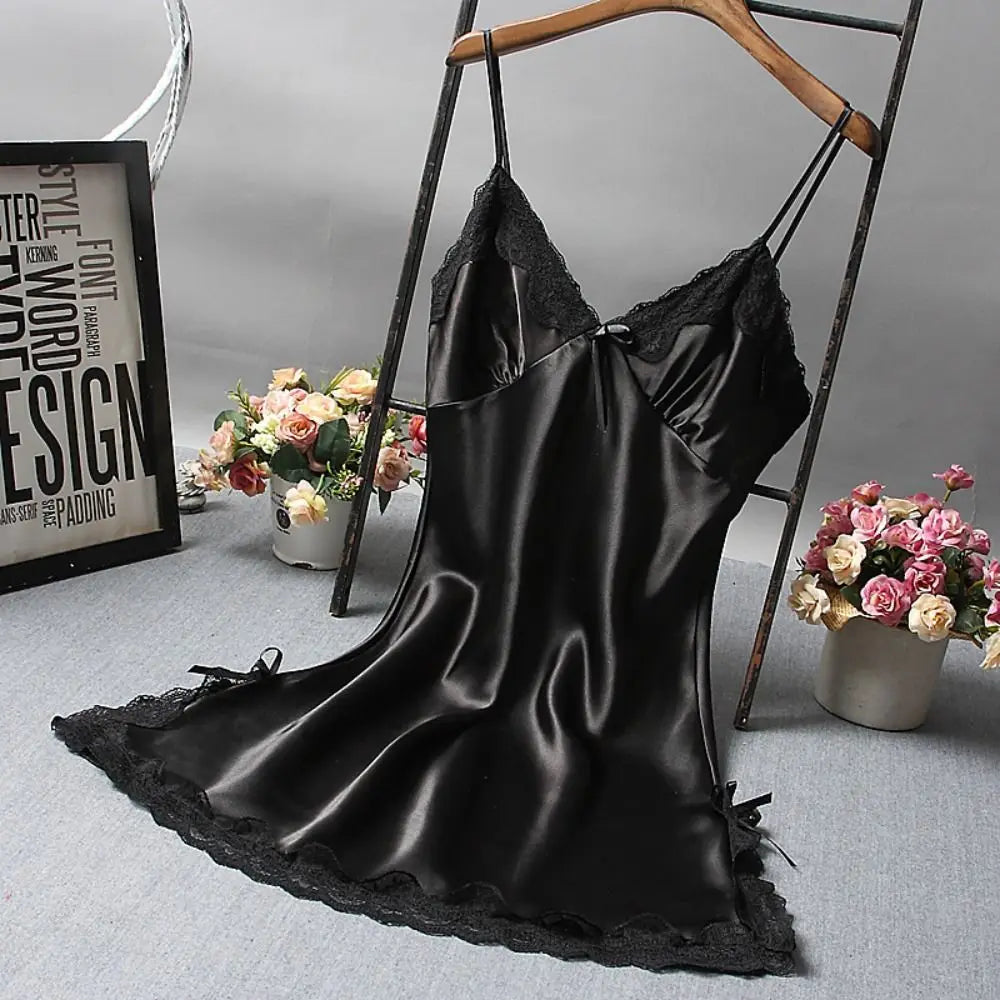 Romantic Lace Patchwork Slip Nightdress
