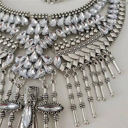 Waves of Shimmer Statement Necklace