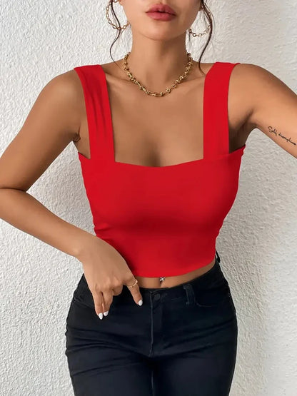 Midnight Signal Crop Tank Top