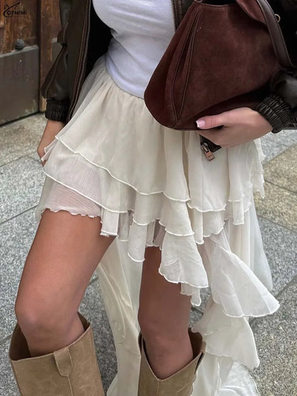 Elegant Thin Pleated Floor-Length Skirt
