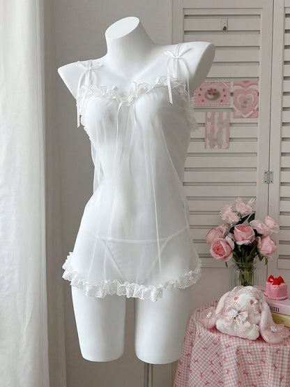 See Through Ruffled Sexy Lingerie