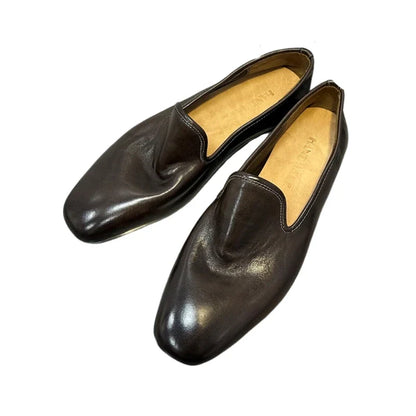 Solid Lightweight Genuine Leather Loafers