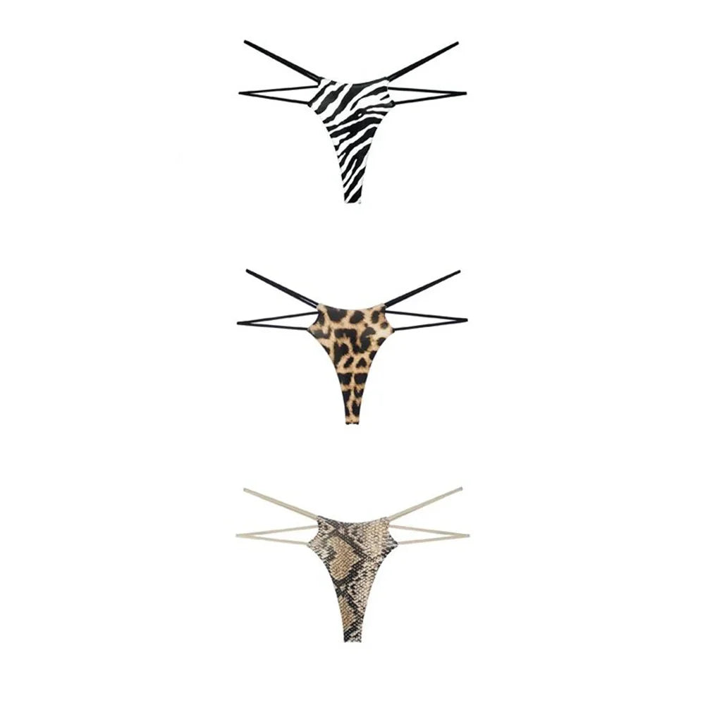 Sexy Double Straps 3Pcs Thongs