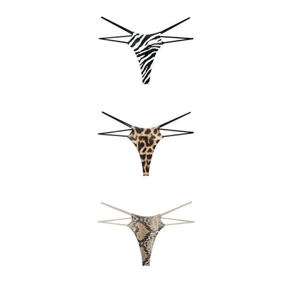 Sexy Double Straps 3Pcs Thongs