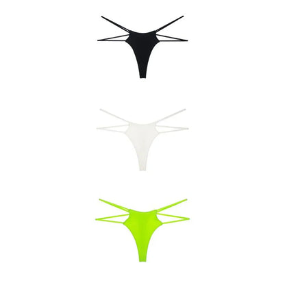 Sexy Double Straps 3Pcs Thongs