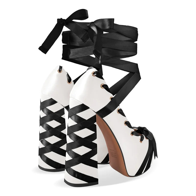 My Last Confession Chunky Heel Shoes