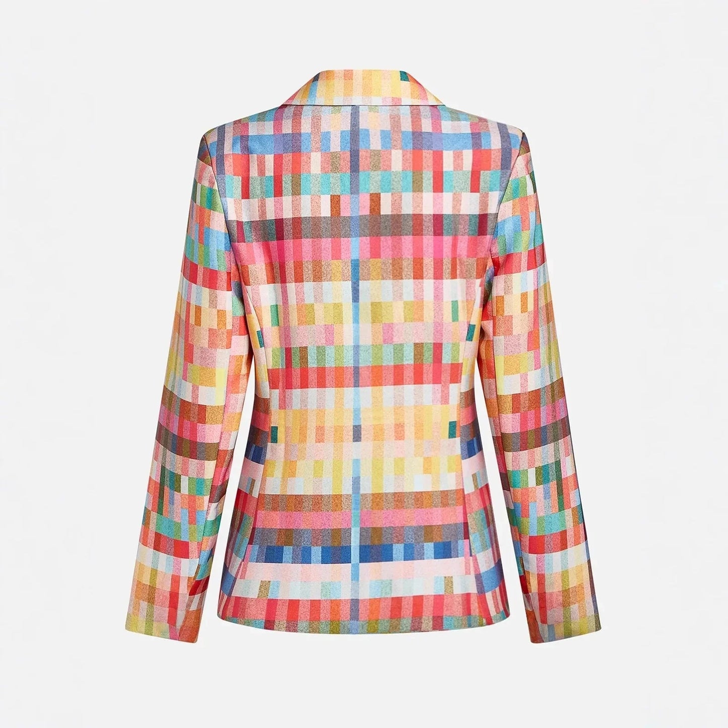 Multicolor Plaid Tailored Blazer