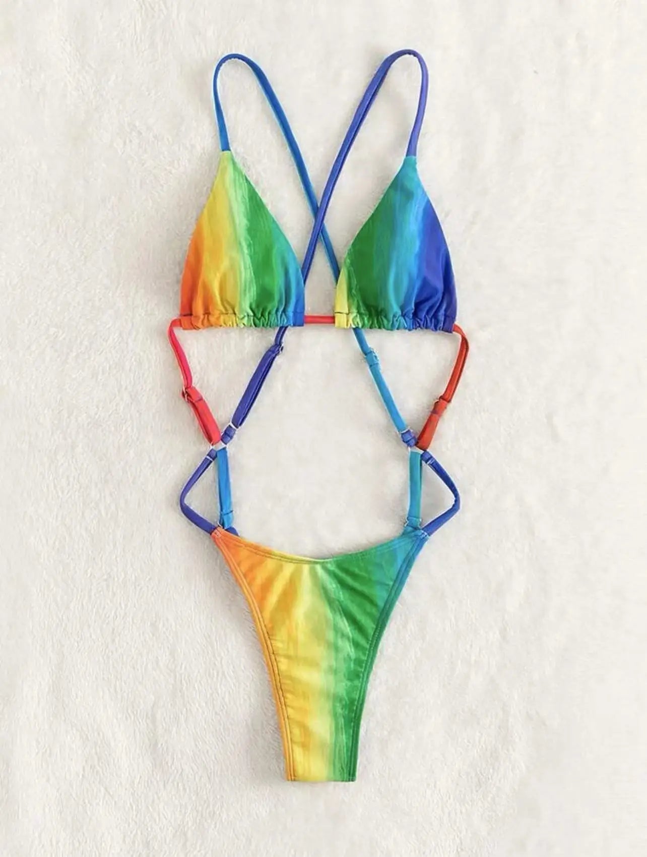 Gradient Color Hollow Out Monokini