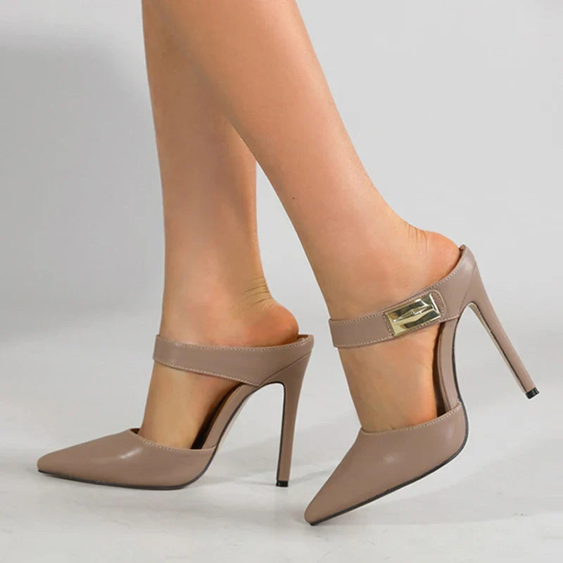 Metal Decoration Strap Pumps Shoes
