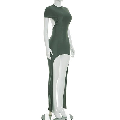 Sexy Hollow Out Ruched Mini Dress