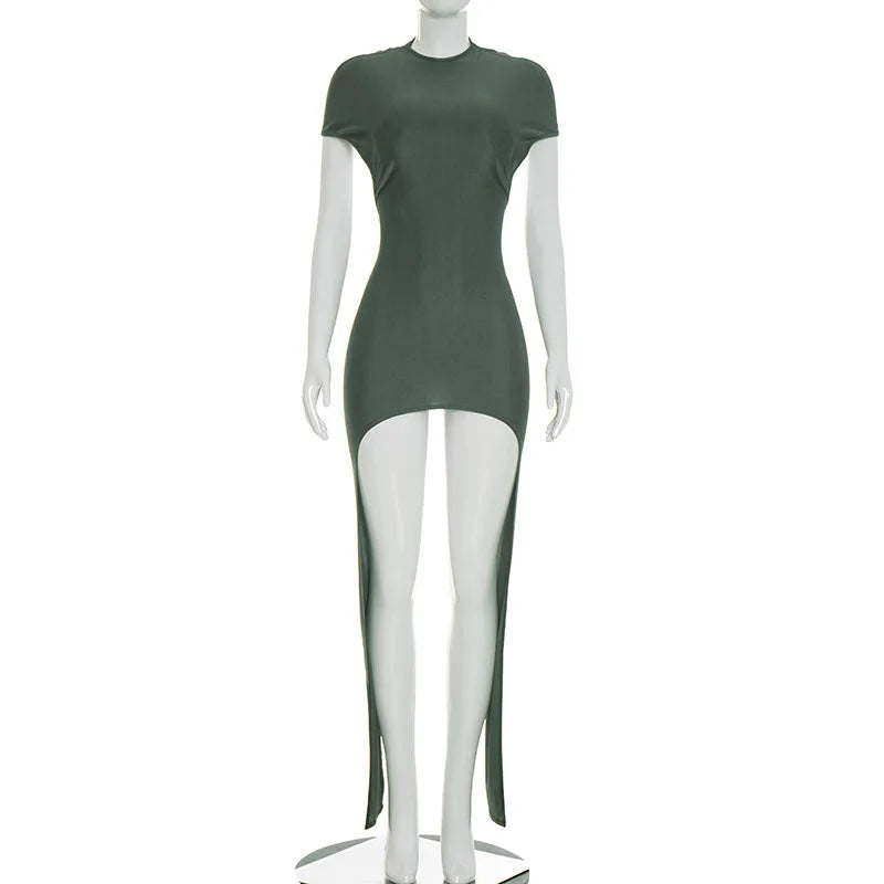Sexy Hollow Out Ruched Mini Dress
