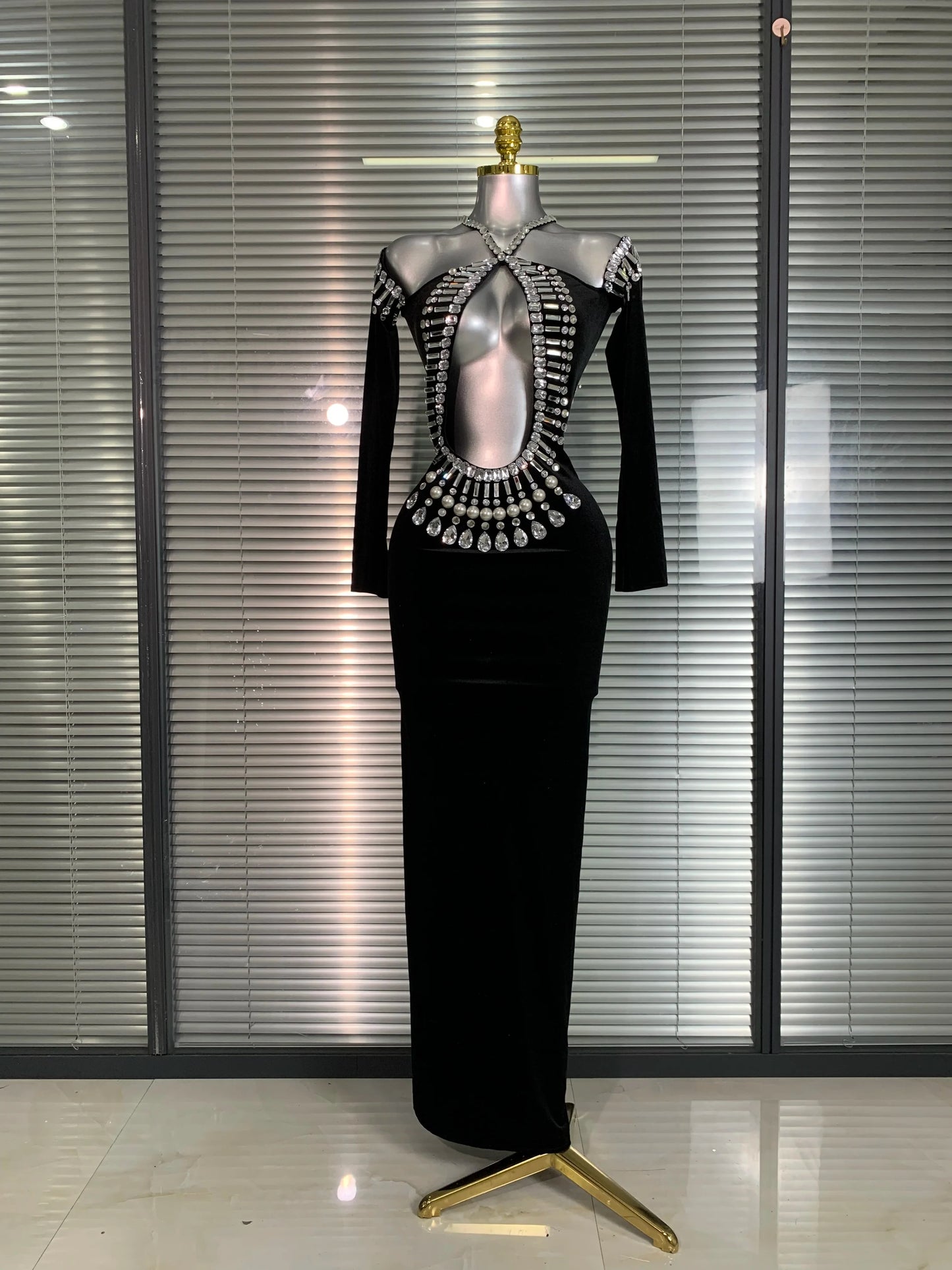 Nightfall Fever Fit Long Dress