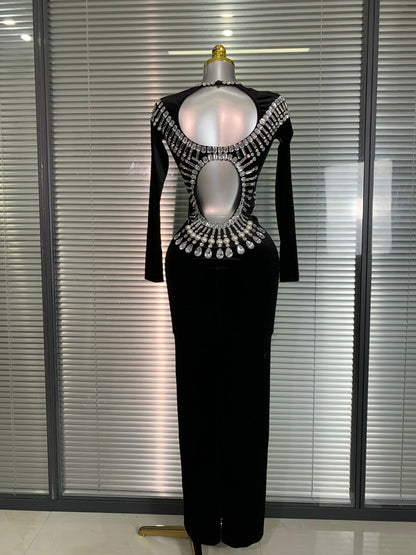 Nightfall Fever Fit Long Dress