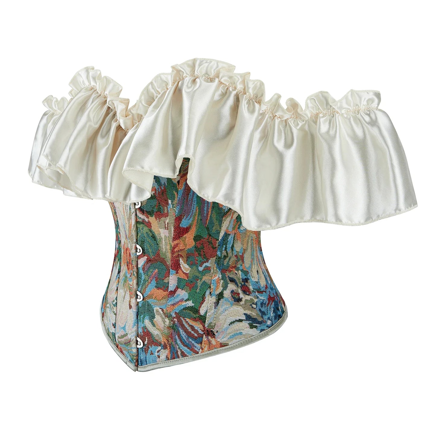 Vintage Jacquard Ruffles Bustier