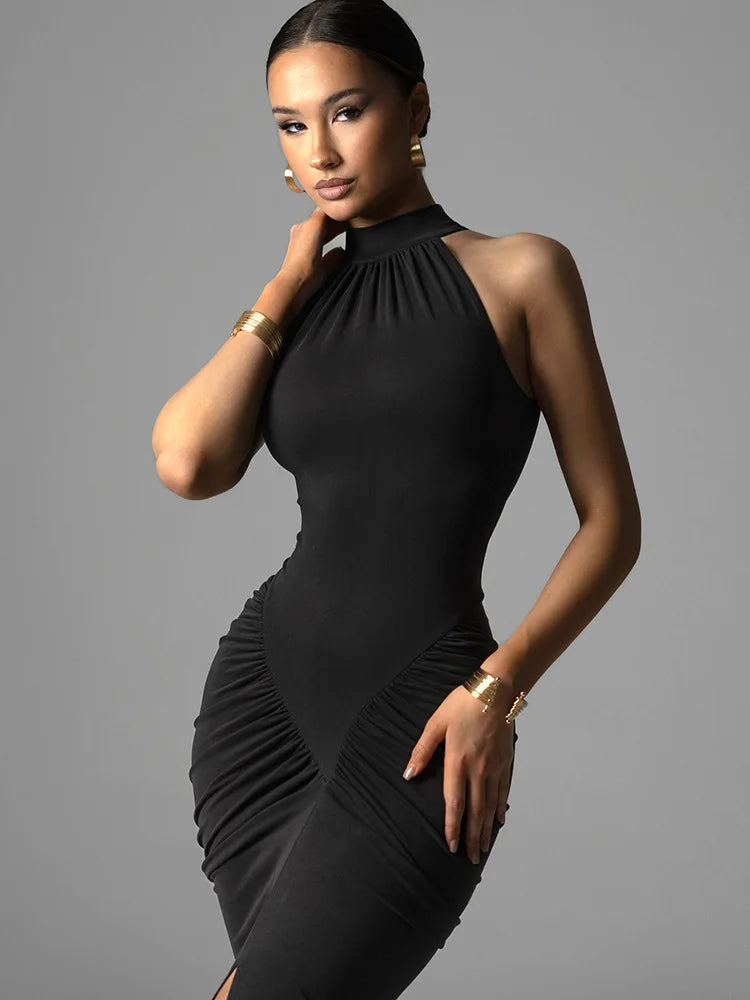 Cold Feelings At Night Maxi Dress