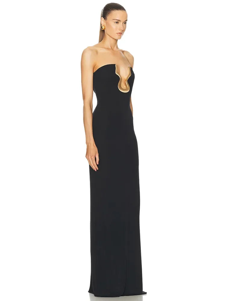 Shadowed Halo Long Dress