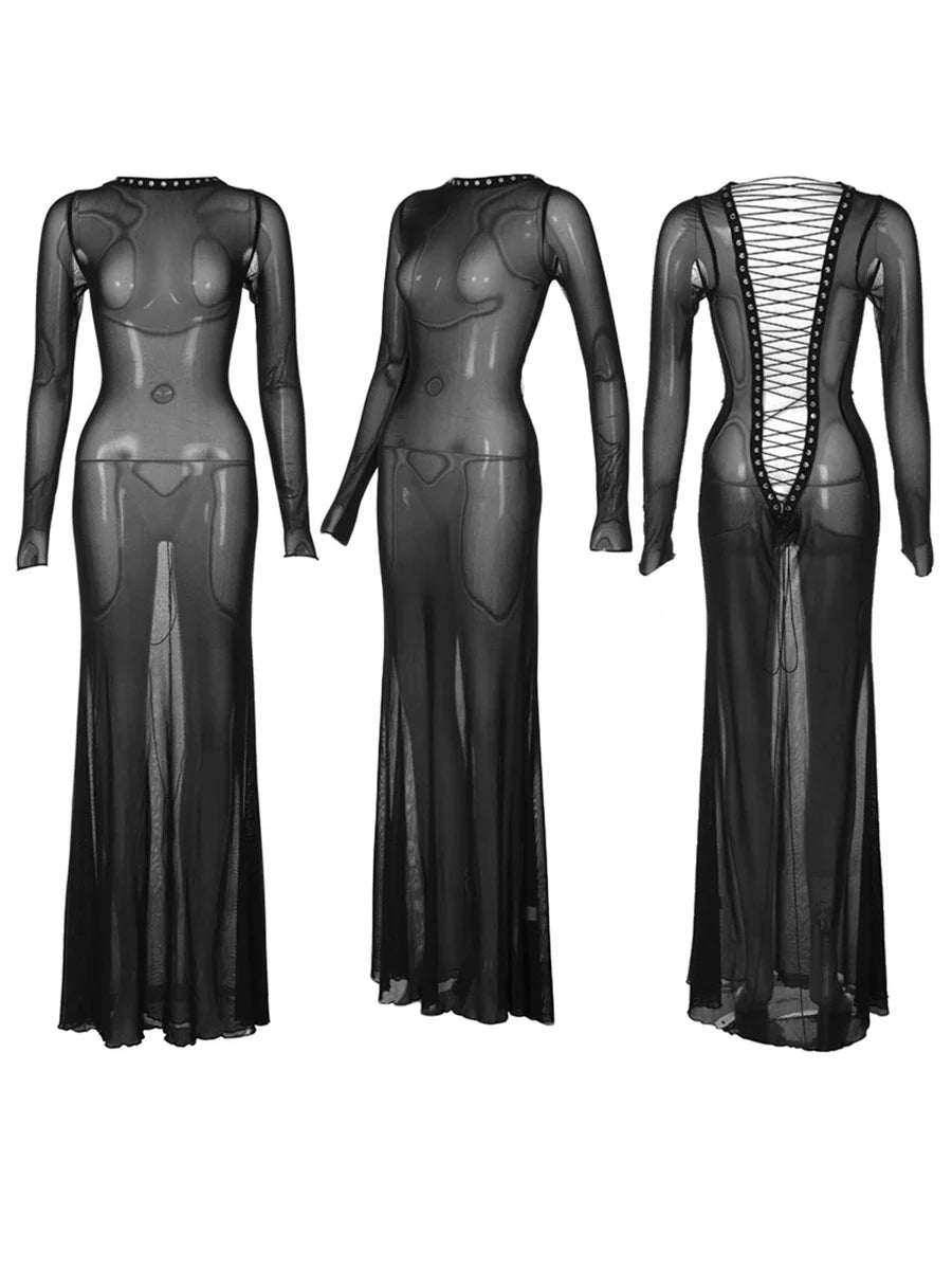 Painted Lies Long Dress