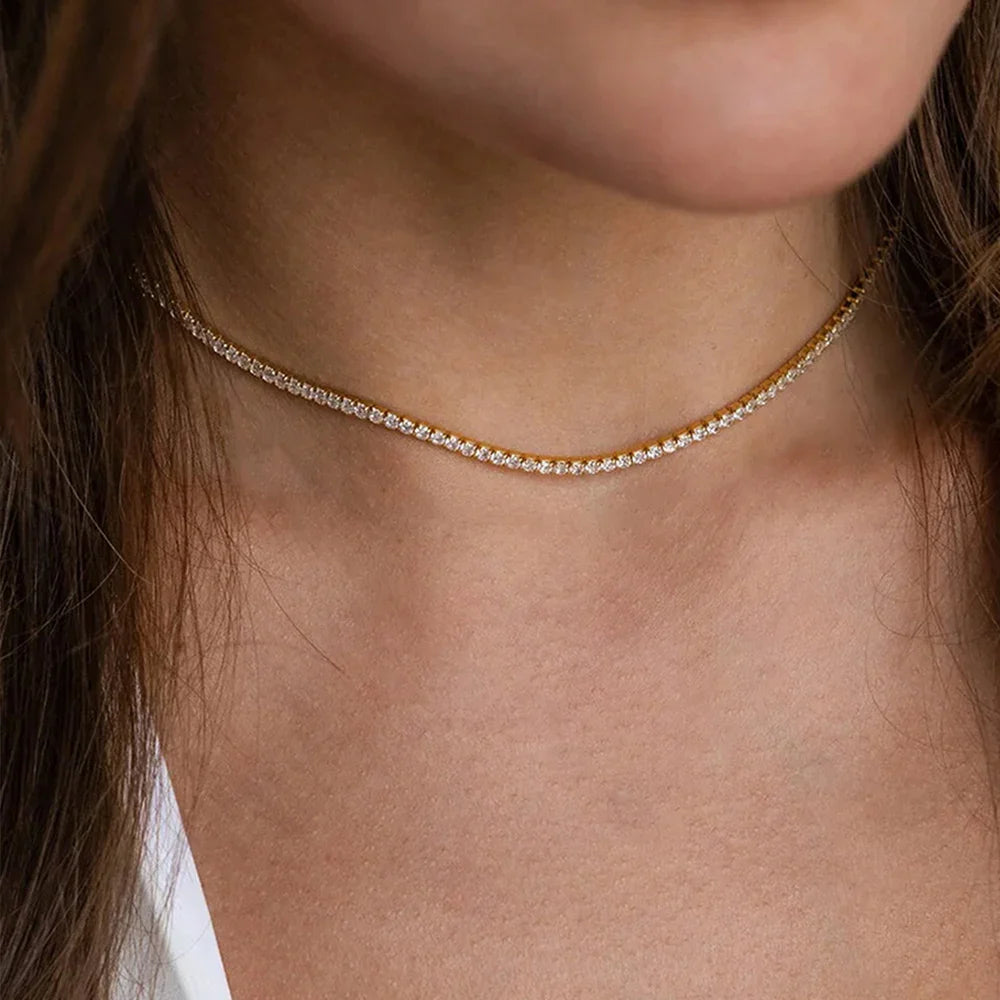 Kisses Down My Neck Tennis Necklace