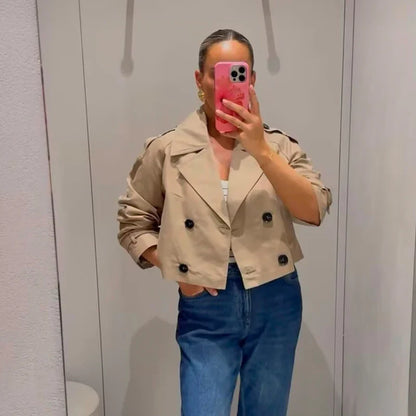 Retro Fold Collar Jacket