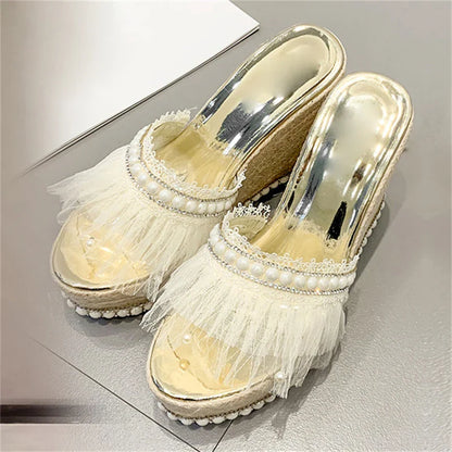 Bohemian Style Weave Wedges Sandals