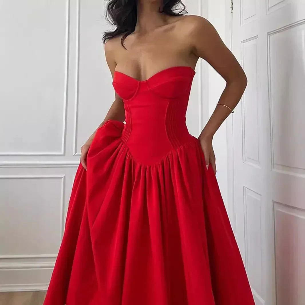 Look Away From The Sky Midi Dress