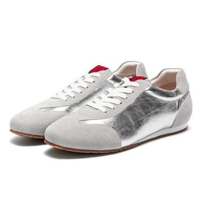 Silver Lace Lightweight Sneakers