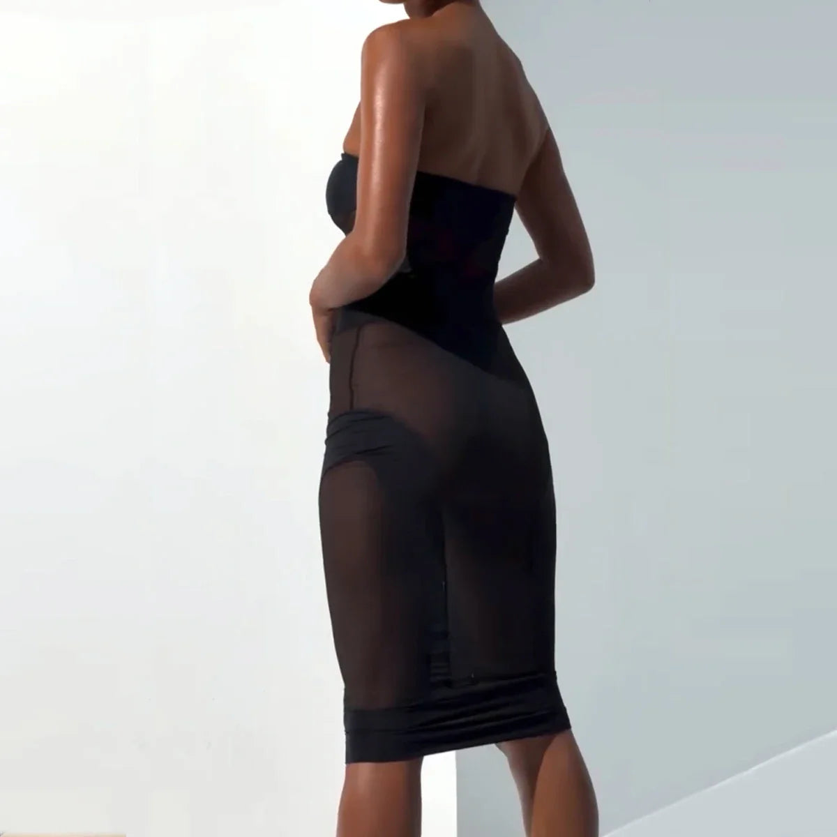 See Through Strapless Half Dress Lingerie