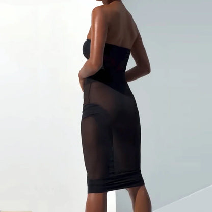 See Through Strapless Half Dress Lingerie