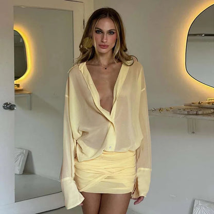 Flowy Sheer Mini Dress