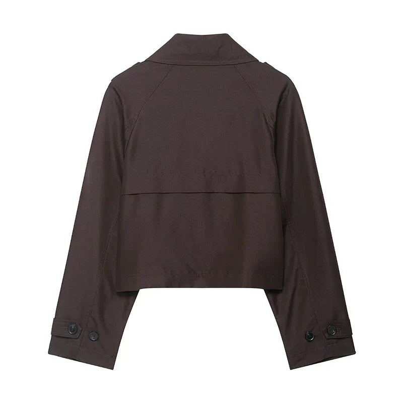 Retro Fold Collar Jacket