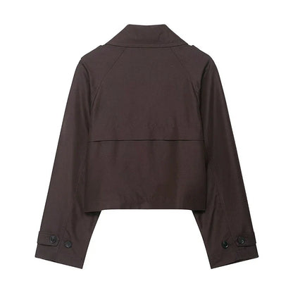 Retro Fold Collar Jacket